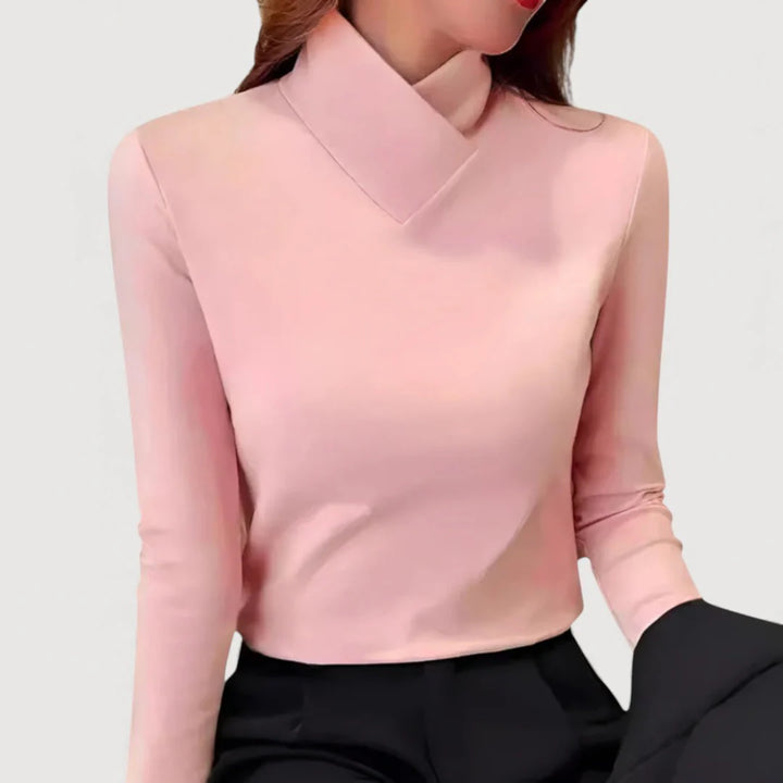 MIRAH – ELEGANT COLLAR TOP