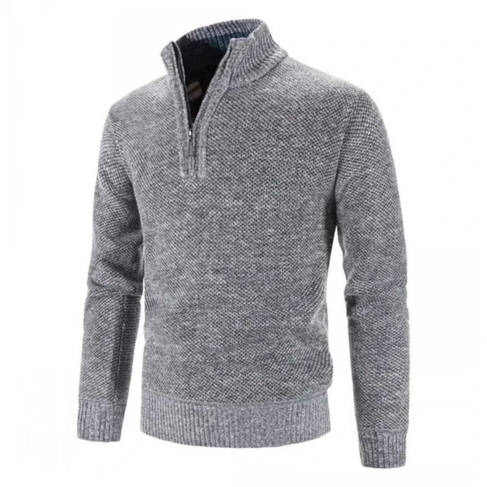 EDWARD MEN’S CLASSIC HALF-ZIP KNIT SWEATER