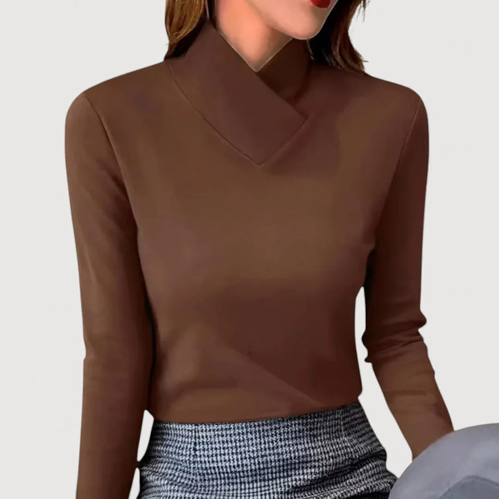 MIRAH – ELEGANT COLLAR TOP