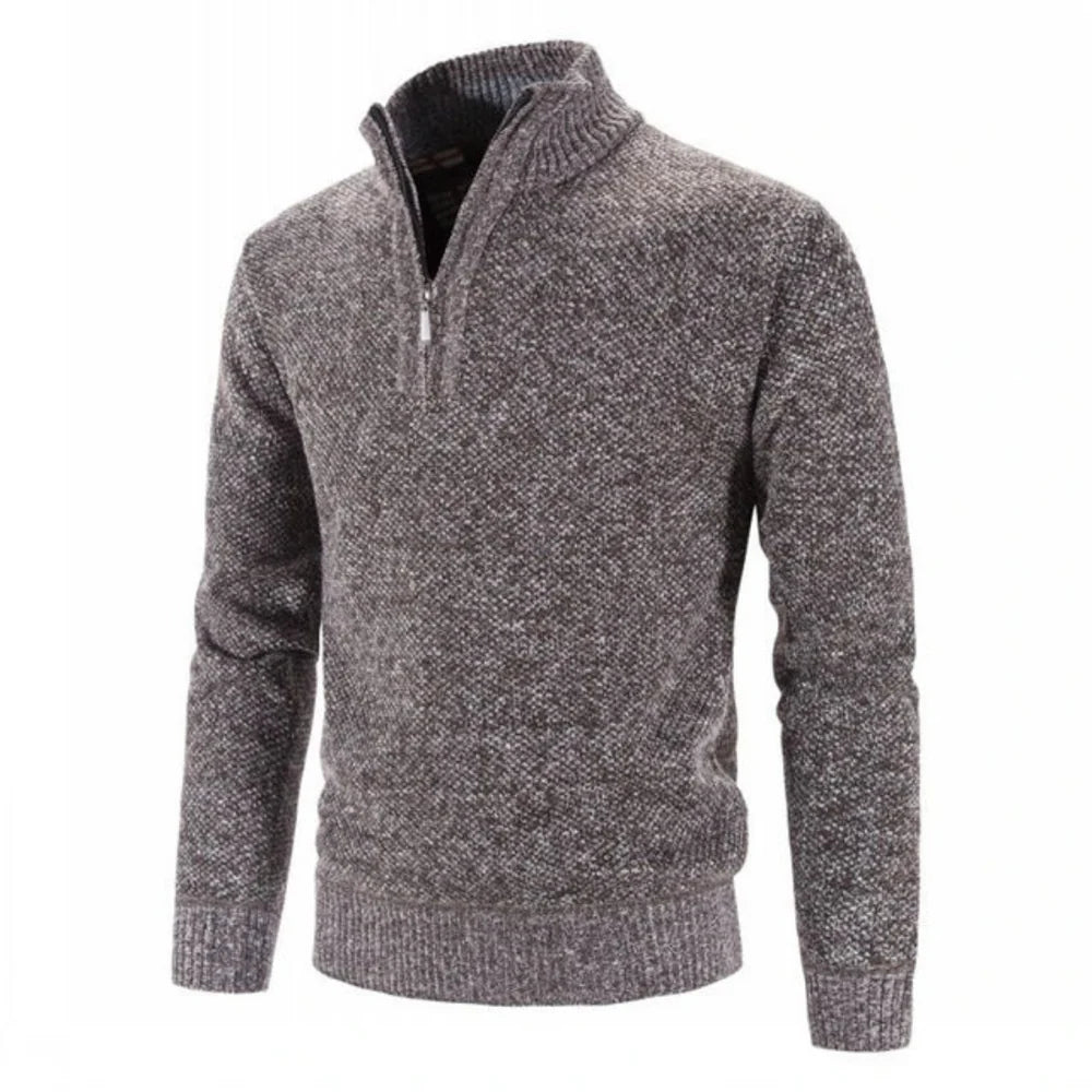 EDWARD MEN’S CLASSIC HALF-ZIP KNIT SWEATER