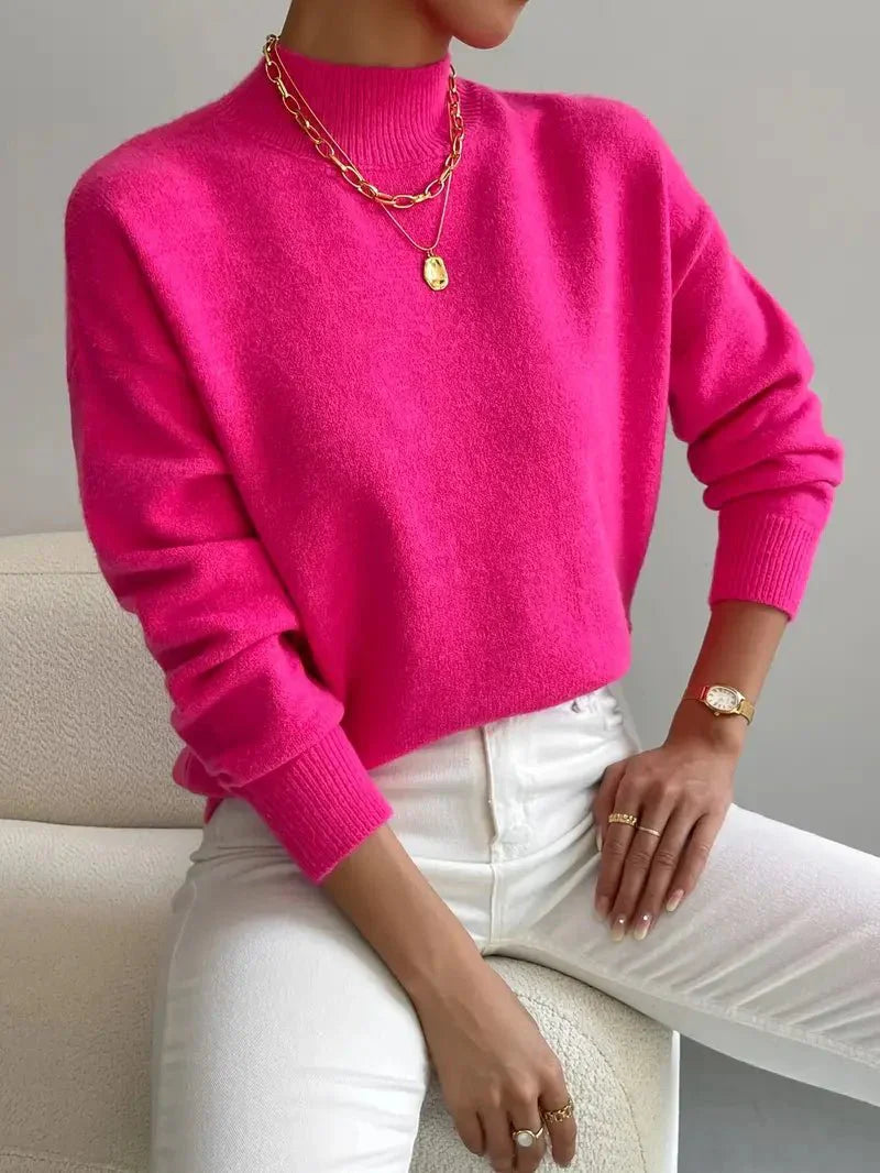 MARIA LUXURIOUS ELEGANT TURTLENECK SWEATER