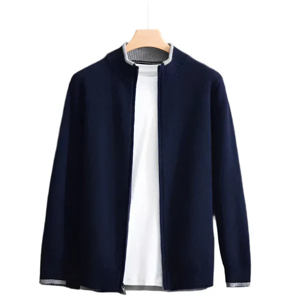 ETHAN LUXURY ZIP-UP CARDIGAN